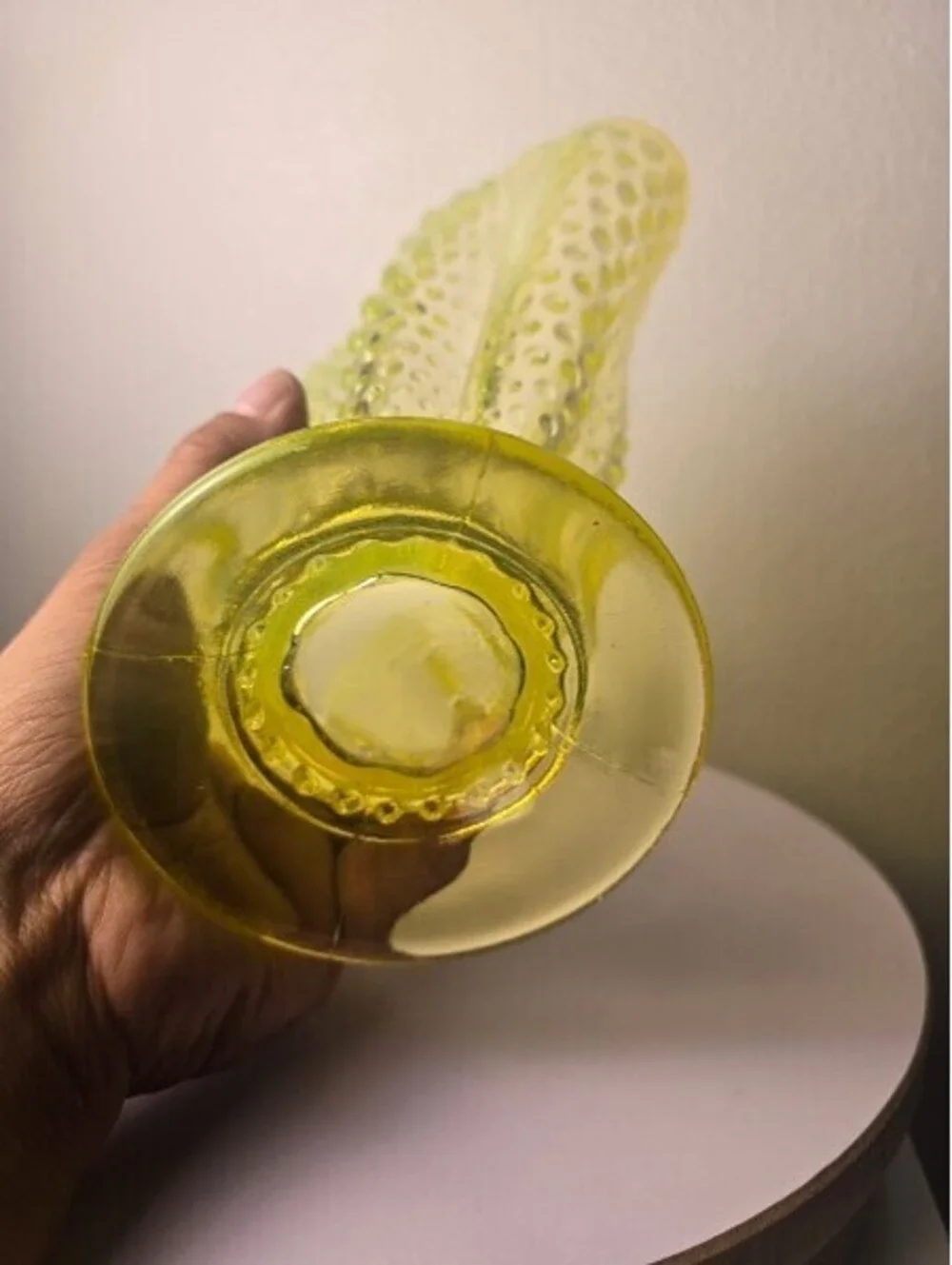 Fenton Topaz Opalescent Hobnail Large 8
